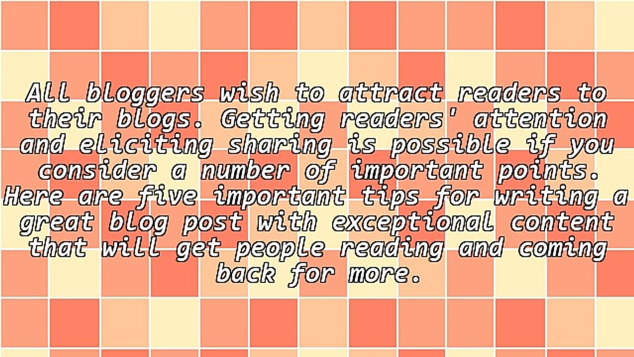 5 More Tips For Great Blog Posts
