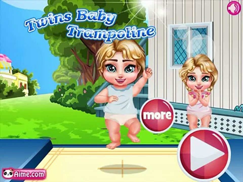 FROZEN ELSAs BABY GIRL JUMPING ★ Game: Princess Elsa Twins Care - TRAMPOLINE