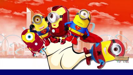 Finger Family Nursery Rhymes Minions Ironman | Minions Spiderman Finger Family Rhymes For Children
