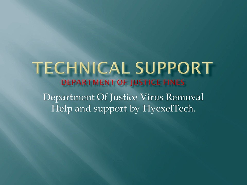 $300 Department of justice fines virus block