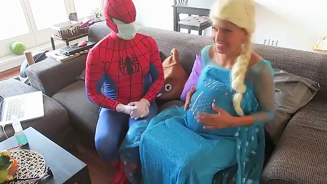 PREGNANT FROZEN ELSA PRANK! w/ Spiderman, Pink Spidergirl, Doctor & Joker Prank! Superhero Fun :)