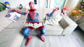 SPIDERMAN vs DINOSAUR ATTACK! w_ Frozen Elsa Hulk Joker Pokemon Pikachu Superheroes