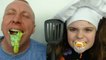 Bad Baby Chef Victoria Cooking Fail Green Slime Pancakes Annabelle Daddy Toy Freaks