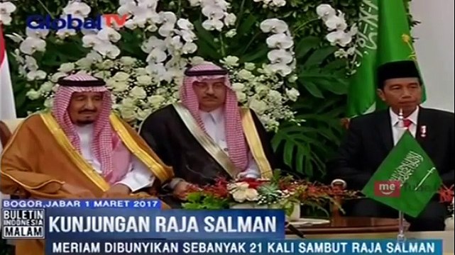 Kedatangan Raja Salman Disambut Marching Band dan Pasukan Berkuda