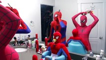 Человек-паук против розовый Человек-паук прыжок конкурсе!!! Смешной фильм супергерой в реальной жизни : и Spide