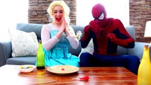 PINK SPIDERGIRL WITH FROZEN ELSA NERDS GIANT GUMMY CANDY CHUPPA CHUPS SUPERHERO IN REAL LI