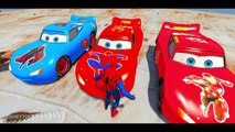 Spiderman ride Disney Cars Mcqueen HULK BATMAN SPIDERMAN IRON MAN ♫ Song for kids