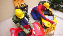 Spiderman CAR WASH GONE WRONG! w_ Hulk Venom Joker Bad Baby & Toys Family Fun McD