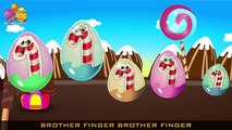 Surprise Egg Candy Cane |Surprise Eggs Finger Family| Surprise Eggs Toys Candy Cane
