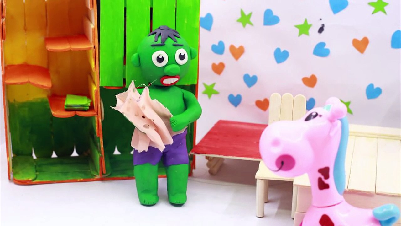 Bad baby Joker share Pizza for Hulk Superhero In Real Life Stop Motion Animation movies-qgg_mnrHq24