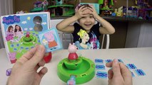 PEPPA PIG TUMBLE & SPIN GAME! Family Fun Game for Kids Egg Surprise Toys! Children Activit