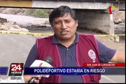 Polideportivo y Puente Dueñas en riesgo por crecida de Río Rímac