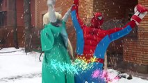 Frozen Elsa vs Spiderman Iron Man CHALLENGE! Joker Hulk Minions Spidergirl Fun In Real Lif