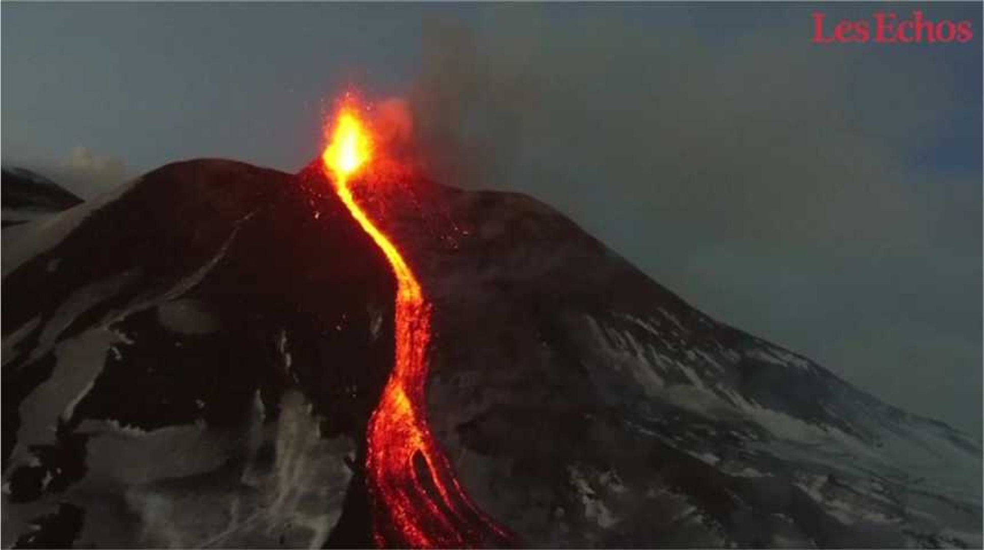La spectaculaire éruption de l'Etna filmée par un drone - Vidéo Dailymotion