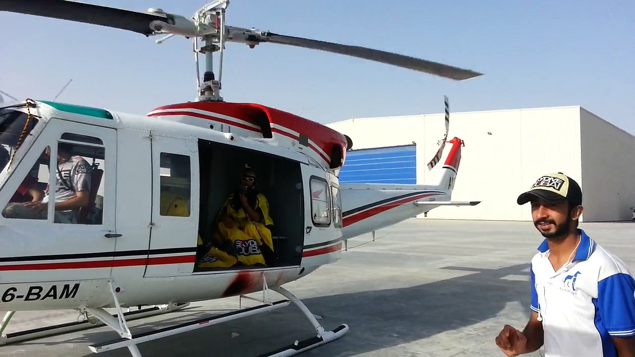 Helicopter in Nad al Sheba Dubai