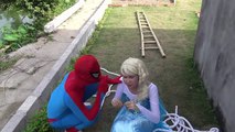 Frozen Elsa attach drop down Lake SuperGirl Black Spiderman Joker Funny videos Superhero