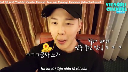 [BTS] V with chick popping out of his nose- highlight