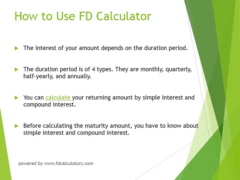 FD Calculator video