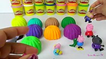 MANY COLORFUL SURPRISE EGGS Peppa Pig George Pig Daddy Pig Mummy Pig Suzy Sheep Emily Elep