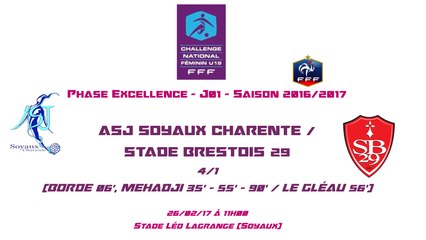 ChaU19 - 2016/2017 - Ph Exc - Gr D - J01 - ASJ Soyaux / Stade Brestois 29 4-1 - 26-02-17 - Le Replay (Complet)