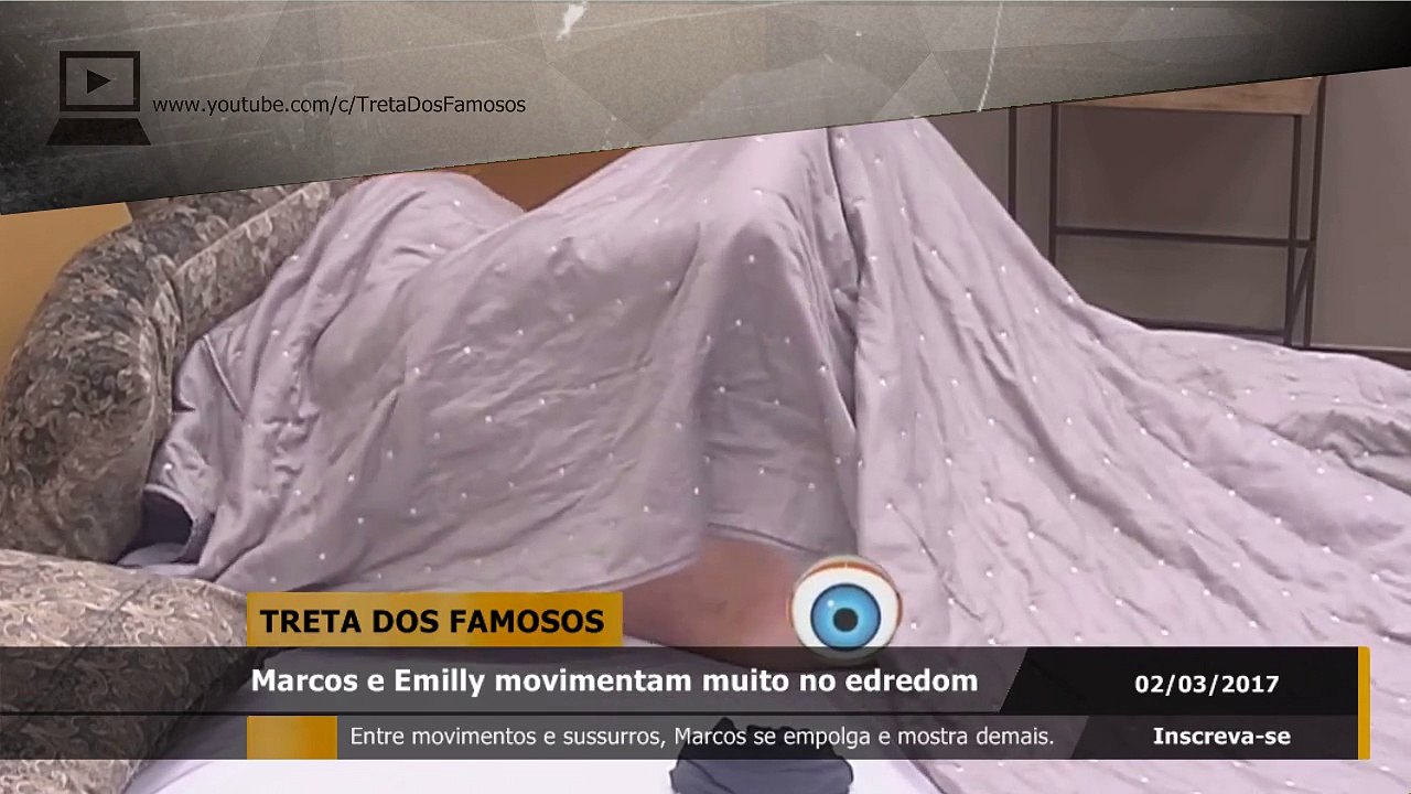 Marcos e Emilly gemem e movimentam muito o edredom - BBB 17