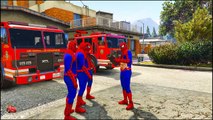 Fire Truck Cartoon Cars for Kids with Funny Spiderman Nursery rhymes Songs for Children