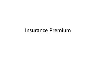 Insurance Premium Calculator