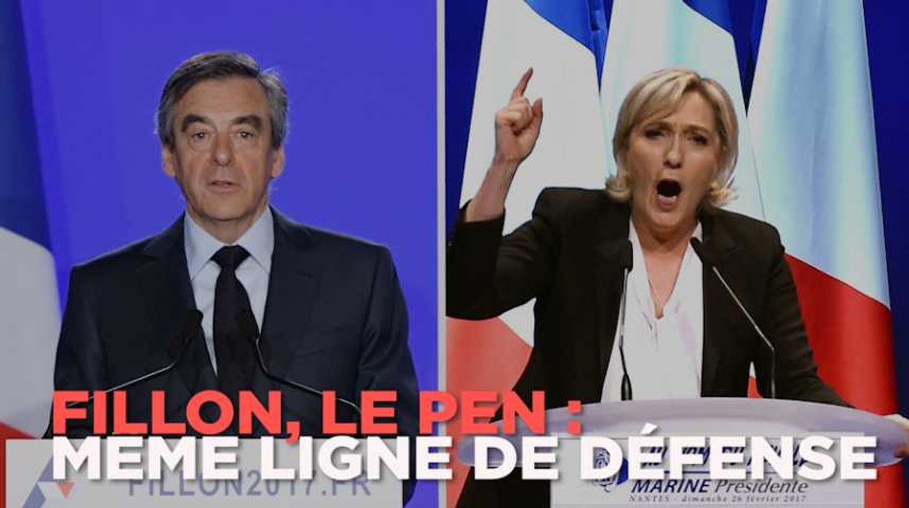 Fillon, Le Pen... deux affaires d'emplois fictifs présumés, une seule défense