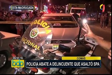 Comas: Policía abate a delincuente que asaltó spa