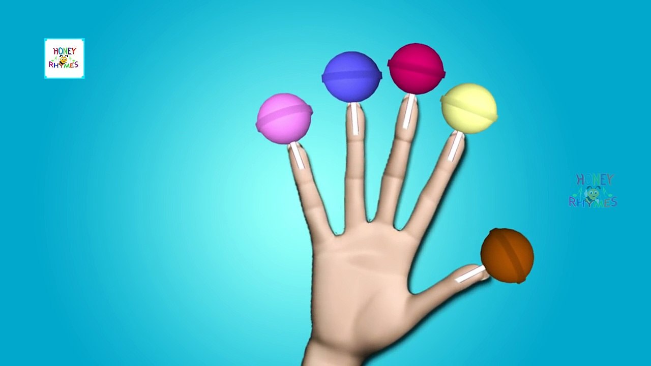 The Finger Family Lollipop Cartoon Nursery Rhyme | Lollipop Daddy Finger Children Songs