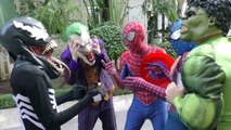 Spiderman Escape Tiger Attack!!! Parkour Superheroes Joker Hulk Venom Children Action Movi