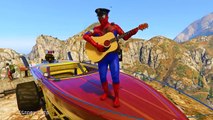 ROJO MONSTER TRUCK LIMUSINA para Niños en Spiderman dibujos animados para Niños con canciones infantiles