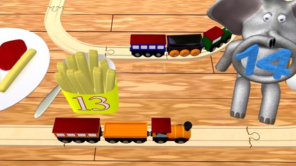 Wooden Number Train: Learn Numbers 11-20 for Chlidren