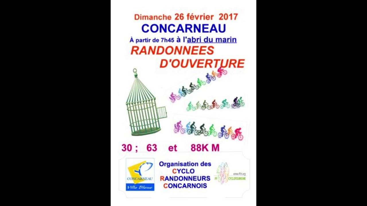 Rando d'ouverture à Concarneau Dimanche 26 février 2017