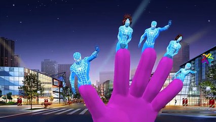Finger Family Children Nursery Rhymes Blue Spiderman Vs Venom Cartoons For Children | Fing