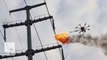 Flame-throwing drones make for badass trash removers