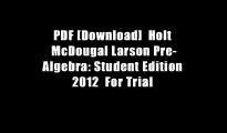 PDF [Download]  Holt McDougal Larson Pre-Algebra: Student Edition 2012  For Trial