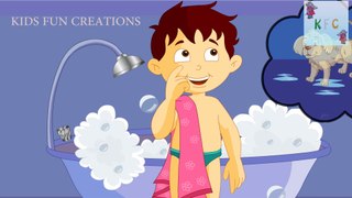 After a bath | Chidren nursery rhyme | cartoon Animated song