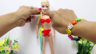 Play Doh _Disney Princess_ Elsa Anna Rapunzel Belle Ariel Aurora Beach Costumes[1]