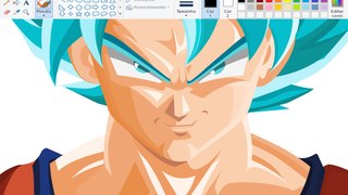 Drawing using Mouse Paint -  Drawing using Mouse Paint - Super Saiyan Blue | Dragon Ball