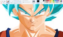 Drawing using Mouse Paint -  Drawing using Mouse Paint - Super Saiyan Blue | Dragon Ball