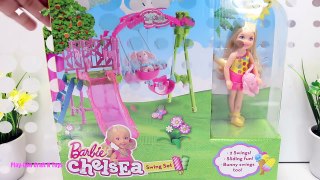 BOX OPENING Barbie _Chelsea Swing Set_ _Spy Squad Ken Doll__ Barbie Twist to change Hair_