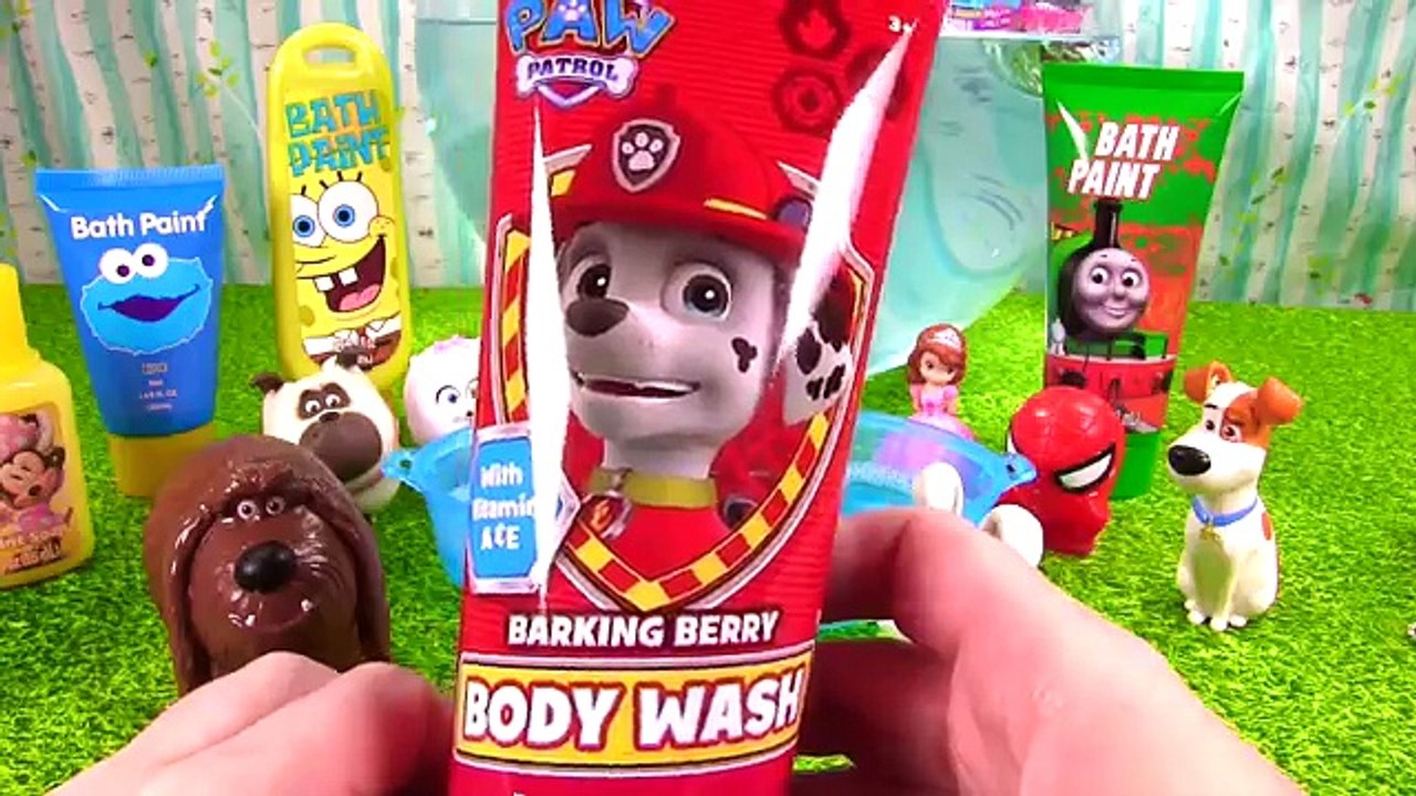 The Secret Life of Pets Bubble Bath with Toy Surprises & Paw Patrol Spongebob Bath Paint!