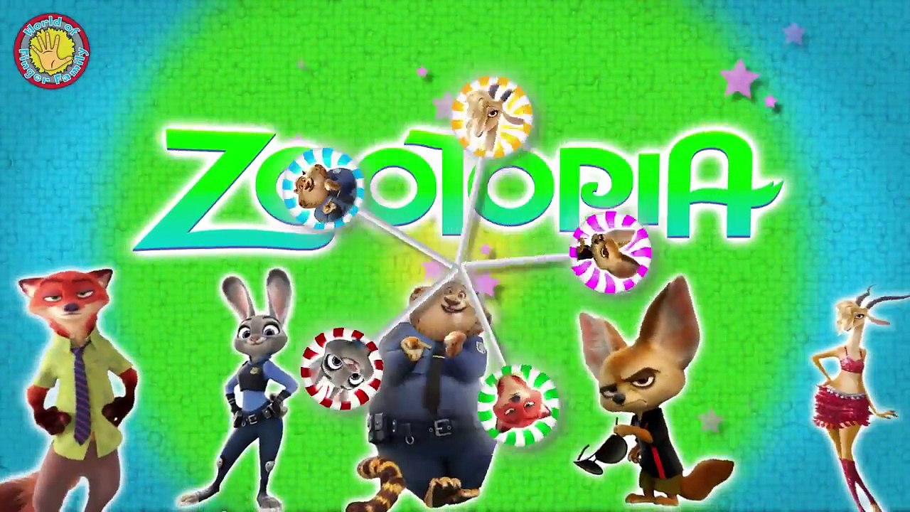 Zootopia Lollipop Finger Family. Zootopia Nursery Rhymes Lyrics