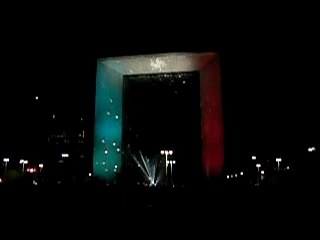 Arche tricolore après feu artifice 06/09/2007