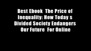 Best Ebook  The Price of Inequality: How Today s Divided Society Endangers Our Future  For Online