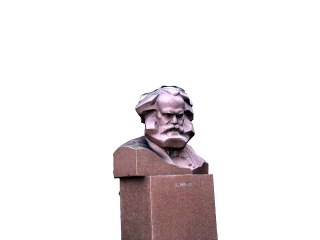 Statue granite rose Karl Marx, Kaluga Russie