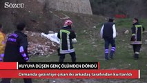 Kuyuya düşen genç ölümden döndü