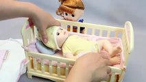Baby Doll Bed Sleep Time Change Diaper Clothes Bath Time Play Doh Toy Surprise Toys