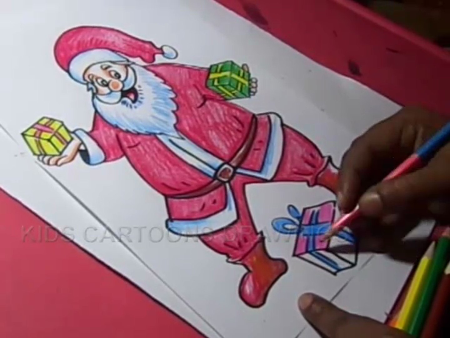 How to Draw Santa Claus Drawing step by step for kids - video ...